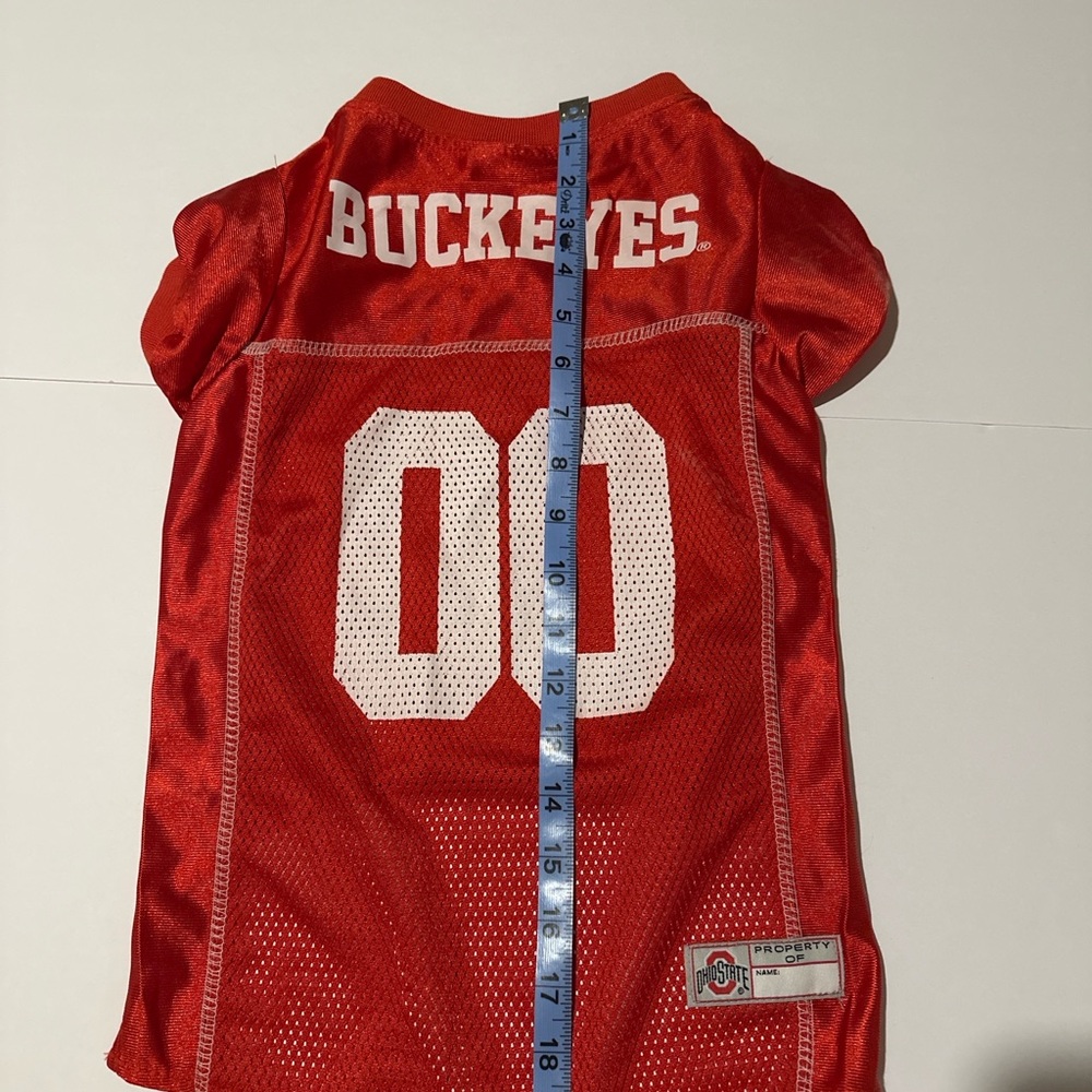 Ohio State Buckeyes Pets First Dog Jersey Red Pet Football Shirt NCAA 00 - Picture 3 of 6